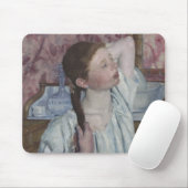 彼女の毛1886年を整理している女の子(キャンバスの油) マウスパッド (マウス)