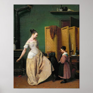 彼女の洗面所の女性、1835年 ポスター