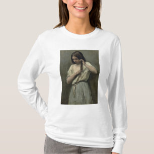 彼女の洗面所の若い女の子 Tシャツ