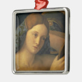 彼女の洗面所の若い女性 メタルオーナメント (左)