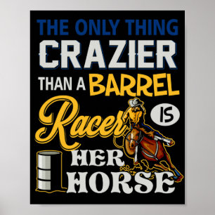 彼女の熱狂する馬はバレルレースよりも唯一のもの ポスター