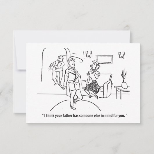 彼女の父は別の人を考えている、面白い セーブザデート (正面)