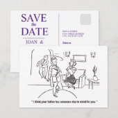 彼女の父は別の人を考えている、面白い セーブザデート (正面/裏面)