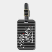 彼女の物が最近結婚するName Husband Wife His氏および夫人 ラゲッジタグ (正面縦)