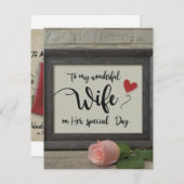 「彼女の特別な日に私の素晴らしい妻に」 シーズンカード (正面/裏面)