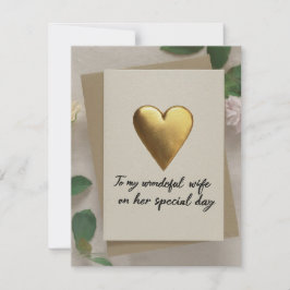 「彼女の特別な日に私の素晴らしい妻に」 シーズンカード