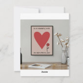 「彼女の特別な日に私の素晴らしい妻に」 シーズンカード (裏面)