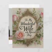 「彼女の特別な日に私の素晴らしい妻に」 シーズンカード (正面/裏面)