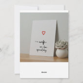 「彼女の特別な日に私の素晴らしい妻に」 シーズンカード (裏面)