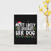 彼女の犬の家族飾のクリスマスPに最も可能性が高い カード (黄色い花)