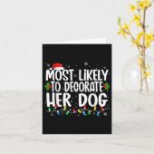 彼女の犬の家族飾のクリスマスPに最も可能性が高い カード (黄色い花)