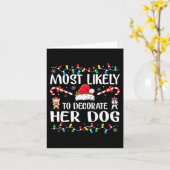 彼女の犬の家族飾のクリスマスPに最も可能性が高い カード (黄色い花)