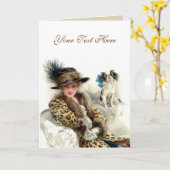 彼女の犬2を使って カード (黄色い花)