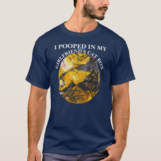 彼女の猫トイレでウンコした Tシャツ (正面)