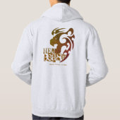 彼女の獣と彼の美しい-おもしろいカップルのマッチングHoo パーカ (裏面)