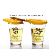 彼女の王スカルと金ゴールド王冠 ショットグラス