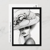 彼女の王冠(黒と白)#2 ポストカード (正面/裏面)