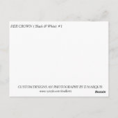 彼女の王冠(黒と白)#2 ポストカード (裏面)