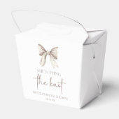 彼女の白いリボンの結婚前パーティー フェイバーボックス (裏面サイド)