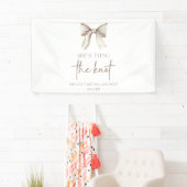 彼女の白いリボンの結婚前パーティー 横断幕 (インサイチュ)