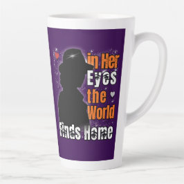 彼女の目の中で、世界は家を見つける – ロマンチックな愛 カフェラテマグ