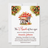 彼女の目の中のリンゴ ファーマーズ マーケット 秋のブライダル シャワー 招待状 (正面)