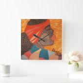 彼女の目は神の時計を見ていた スクエア壁時計 (ホーム)