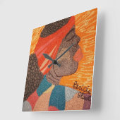 彼女の目は神の時計を見ていた スクエア壁時計 (傾斜)