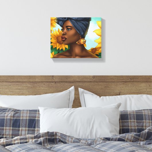 彼女の目を伸ばしたキャンバス印刷の火花 キャンバスプリント (インサイチュ (寝室))