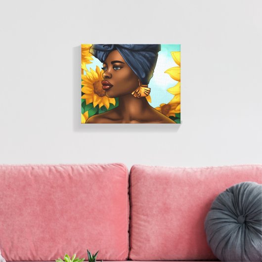 彼女の目を伸ばしたキャンバス印刷の火花 キャンバスプリント (インサイチュ (リビング))