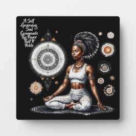 彼女の知恵の自己はイーゼルで卓上のプラークを支配 フォトプラーク