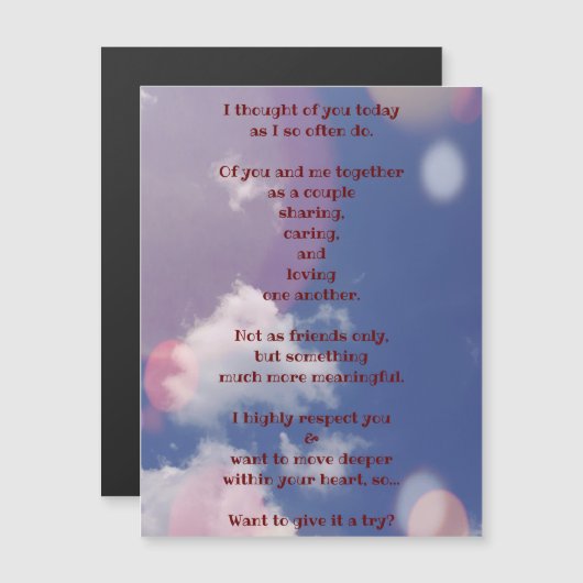 彼女の磁気グリーティングカードにあなたのショットを撃つ (正面/裏面)