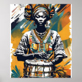 彼女の祖先のドラム – ジェーとAfrocentric Woman ポスター (正面)