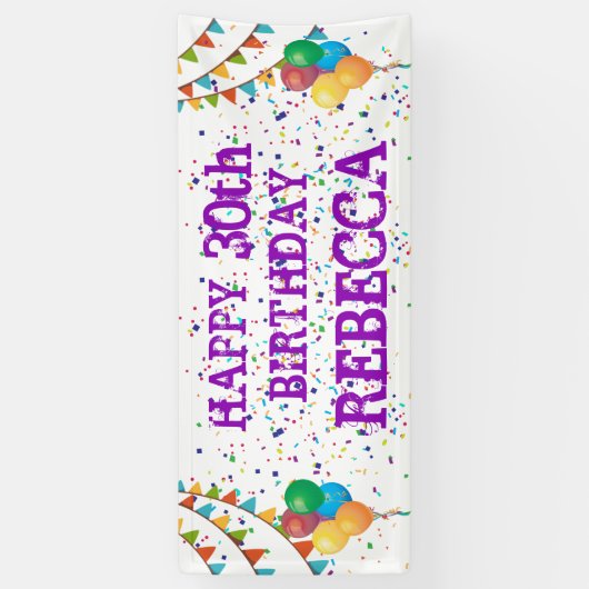 彼女の祝日:誕生日バカスタムナー 横断幕 (縦)