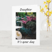 彼女の祝誕生日カードの*娘*に到達するまでの時間 カード (黄色い花)