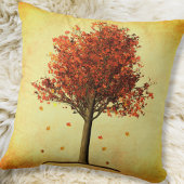 彼女の秋のメープルの感動的引用文 クッション
