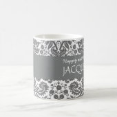 彼女の粋なダマスク織B05のための年の誕生日 コーヒーマグカップ (中央)
