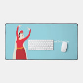彼女の精神は故郷と同じくらい強来い デスクマット (キーボード&マウス)