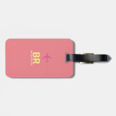 彼女の素敵なピンクのモノグラム ラゲッジタグ (裏面横)