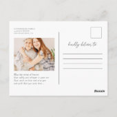 彼女の素晴らしい人生を祝おう シンプル モダン フォト ポストカード (裏面)
