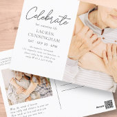 彼女の素晴らしい人生を祝おう シンプル モダン フォト ポストカード