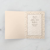 彼女の素晴らし漫画ガーリー誕生日のためのワインのグリッター カード (内部)