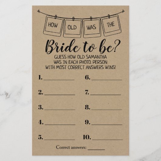 彼女の素朴なシャワーのバイリンガルゲームは何歳だった (正面)