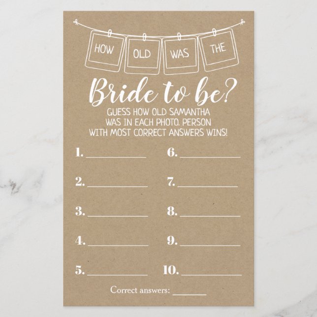 彼女の素朴なシャワーのバイリンガルゲームは何歳だった (正面)