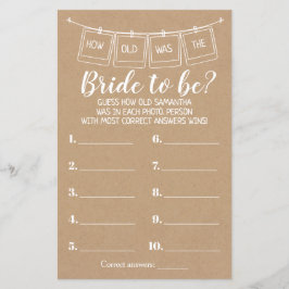 彼女の素朴なシャワーのバイリンガルゲームは何歳だった