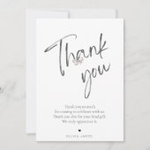 彼女の結婚を祝うブライズシャワー サンキューカード (正面)