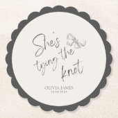 彼女の結婚を祝う花嫁シャワー ペーパーコースター (正面)