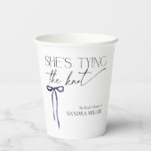 彼女の結婚を祝う パープルリボン ブライダルシャワー 紙コップ (裏面)