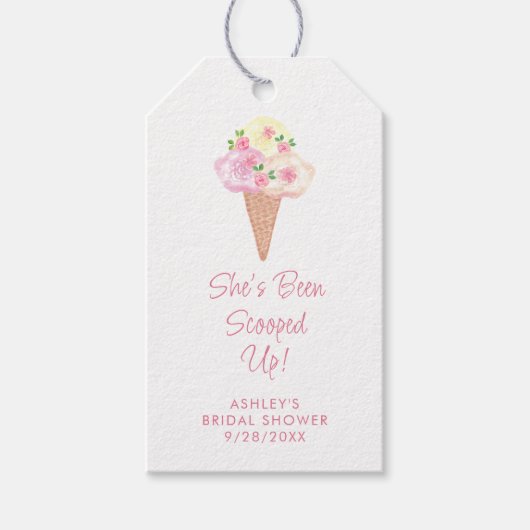 彼女の結婚前のお祝いパーティーが決定！ ギフトタグ (正面)