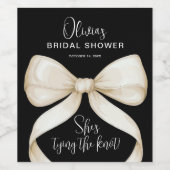彼女の結婚式の準備を祝う ブライダルシャワーのラベル ワインラベル (シングルラベル)